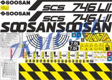 Комплект наклеек для КМУ Soosan SCS746LII